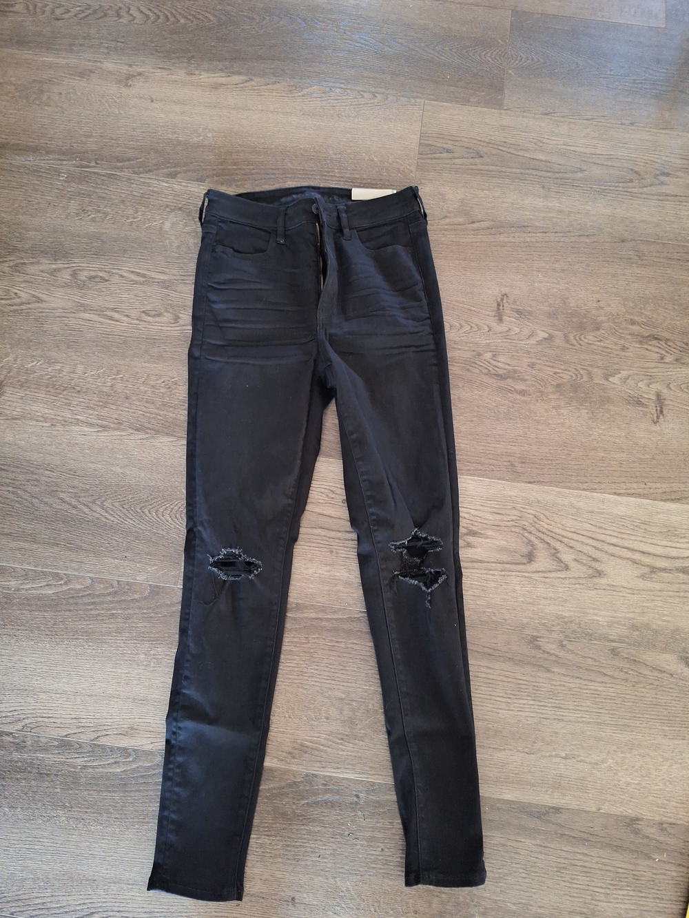 America EAGLE Black Ripped Women’s Jeans - JEGGING